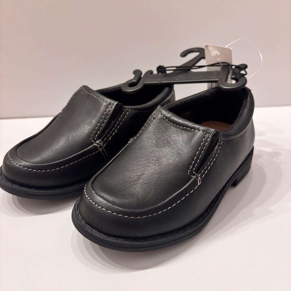 George Kids Black Slip‎ On Dress Shoes Size 7